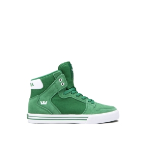 Supra Kids VAIDER Green/White/white High Top Shoes | CA-79043